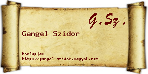Gangel Szidor névjegykártya